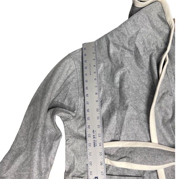 Tanya Taylor Women's M/L Grey And Floral Cadence Wool-Blend Robe Coat NWT $765‎ - Picture 4 of 13